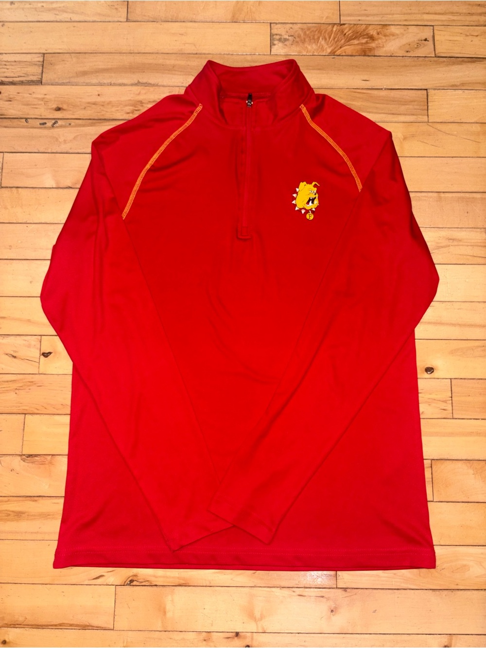 Men's Red Ferris State Quarter zip